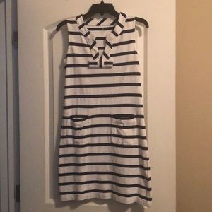 Kate Spade navy and white stripped dress XS